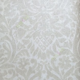 Traditional beige grey silver color damask pattern texture finished wallpaper