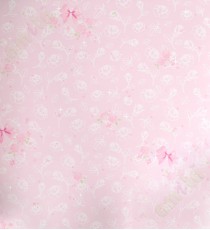 Kids pink white floral leave home décor wallpaper