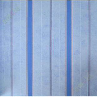 Kids blue white vertical shadow stripes home décor wallpaper