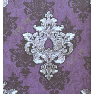 Black purple grey colour traditional motif design home décor wallpaper for walls