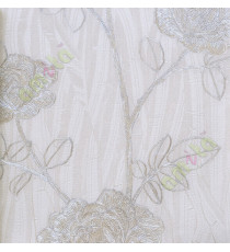 Silver brown beige traditional with natural look floral design home décor