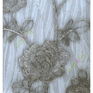 Grey black brown traditional with natural look floral design home décor