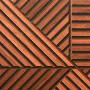 Dark brown golden color natural wooden horizontal lines slanting wooden craft designs 3D patterns homes décor wallpaper