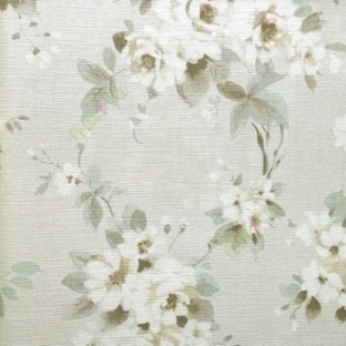 Livingwalls Wallpaper Cottage Flowers Brown Cream White 959282