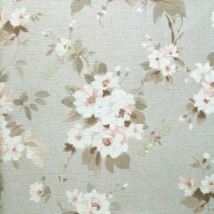 Grey pink green brown color beautiful rose flower texture surface floral leaf elegant look home decor wallpaper