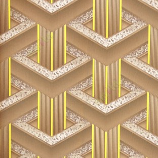 Brown beige black color geometric pattern with yellow vertical bold stripes beige texture gradients surface wallpaper