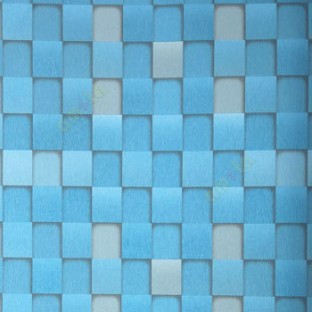 Aqua blue grey black color geometric pattern square box same color chess board box pattern wallpaper
