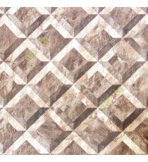Brown beige color traditional trellis design slant bold lines carved square shapes dice size crossing lines home décor wallpaper