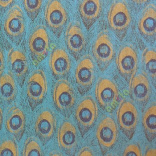 Blue green brown peacock feather pattern looks beautiful prints texture circles light feather in wallpaper