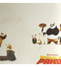 Brown green red yellow beige purple color kungfu panda po shifu tai lung viper tigress mantis monkey crane kids home décor wallpaper