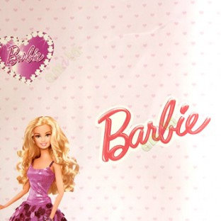 Purple white red orange color barbie small hearts background diamonds brown nice hair cute eyes kids home décor wallpaper