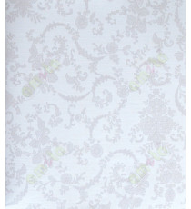 White grey color with traditional floral design home décor wallpaper for walls