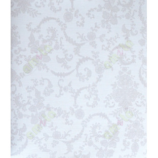 White grey color with traditional floral design home décor wallpaper for walls