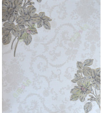 White beige gold grey color traditional design with flower home décor wallpaper for walls