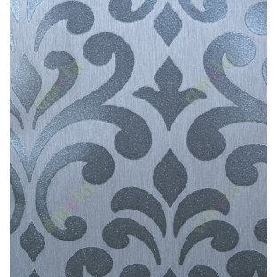 Black grey color glitters with traditional big design home decor wallpaper for walls