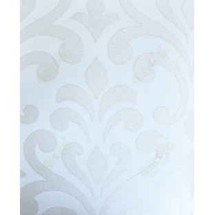Beige white color glitters with traditional big design home decor wallpaper for walls