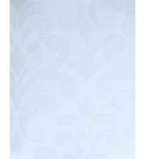 Pure white color glitters with traditional big design home décor wallpaper for walls