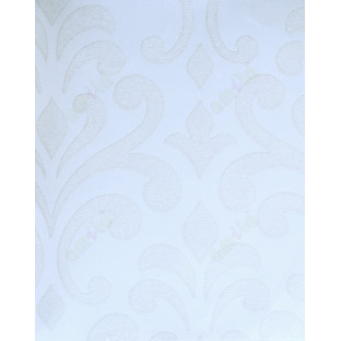 Pure white color glitters with traditional big design home décor wallpaper for walls