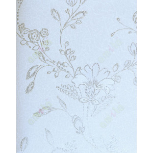 White silver brown grey color beautiful floral design with texture background home décor wallpaper for walls