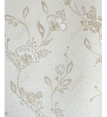 Gold silver beige color beautiful floral design with texture background home décor wallpaper for walls