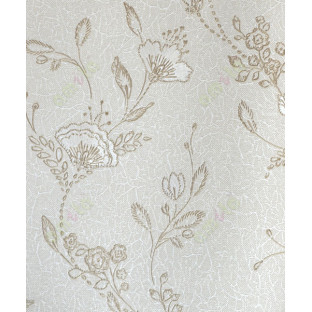 Gold silver beige color beautiful floral design with texture background home décor wallpaper for walls