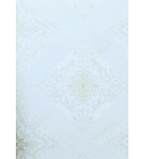 Pure white silver gold  color seamless big damask design home décor wallpaper for walls