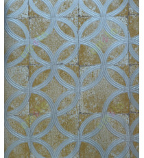Yellow silver brown color geometric design with texture home décor wallpaper for walls