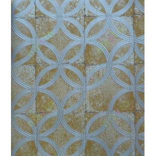 Yellow silver brown color geometric design with texture home décor wallpaper for walls