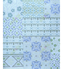 Blue white green beige color traditional with geometric design home décor wallpaper for walls
