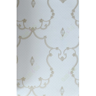 White gold silver glitter traditional design home décor wallpaper for walls