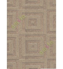 Gold brown geometric square design home décor wallpaper for walls
