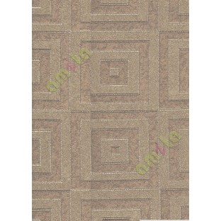 Gold brown geometric square design home décor wallpaper for walls