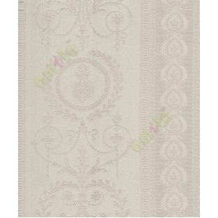 Beige gold traditional design with vertical floral line design home décor wallpaper for walls