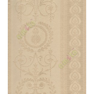 Yellow traditional design with vertical floral line design home décor wallpaper for walls