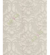 Cream beige natural big floral motif design with self texture home décor wallpaper for walls