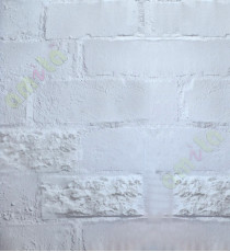 White grey natural brick design finish home décor wallpaper for walls