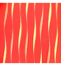 Bright red gold color vertical flowing lines with self texture patterns wallpaper
