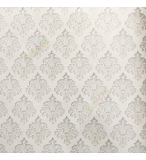 Grey white color traditional small damask pattern texture background floral petals swirl small dots home décor wallpaper