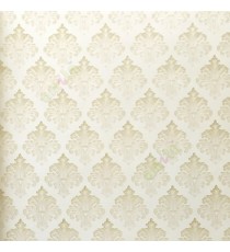 Gold white color traditional small damask pattern texture background floral petals swirl small dots home décor wallpaper