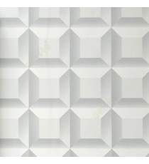 Grey white color geometric square rectangular hexagon 3D texture finished background sharp edges color shades home décor wallpaper