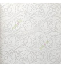 Pure white grey color traditional designs circles small damask pattern texture background geometric shapes home décor wallpaper