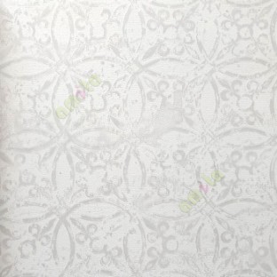 Pure white grey color traditional designs circles small damask pattern  texture background geometric shapes home décor wallpaper