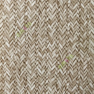 Brown beige color traditional weaving by plants natural look texture finished vertical stripes color shades home décor wallpaper