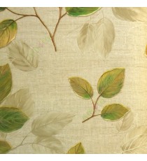 Green gold beige brown color natural beautiful big leaf pattern twig designs texture background home décor wallpaper