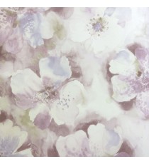 Purple white green grey Color very big summer flower pattern in textured background wallpaper