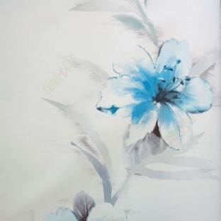 Blue white grey color beautiful hippeastrum flower pattern looks pleasant in long stem and petals wallpaper