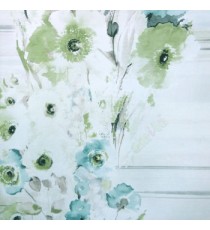 Green black beige blue grey color poppy flower pattern with long thin stem support looks like oil painting texture surface wallpaper