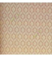 Brown beige color traditional hexagon shaped texture finished wallpaper
