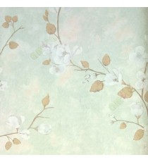 Brown grey green beige color flower leaf twig  summer flower floral pattern wallpaper