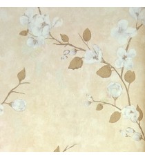 Brown grey gold color flower leaf twig  summer flower floral pattern wallpaper